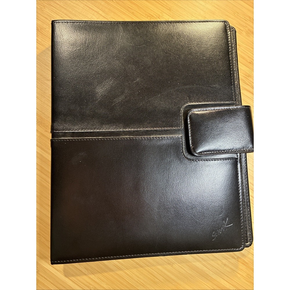 SevenKLeather Black Leather Folio Luxurious Leather Smells So Good! 12.5x10 in